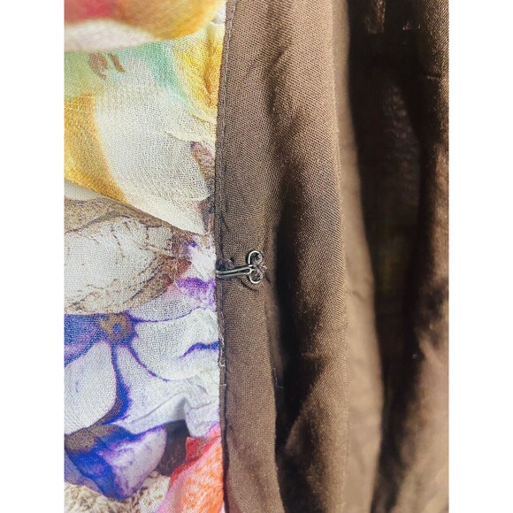 COPY - Anthropologie Wrap Dress Size M Floral Mini Ruffled Purple Bohemian Flow… - Picture 12 of 12